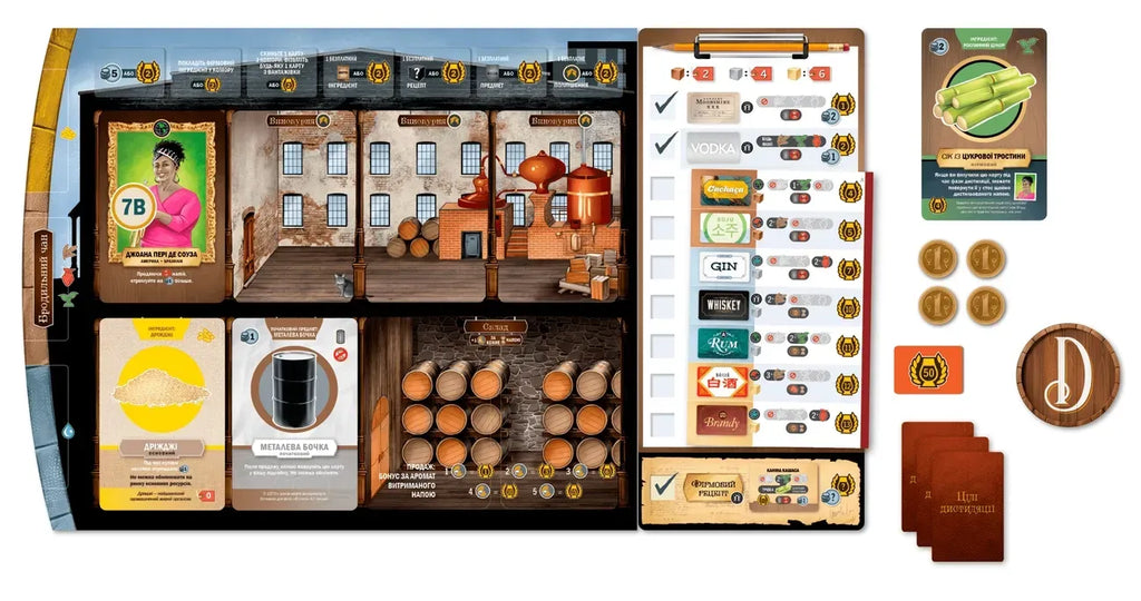 Настільна гра: Distilled. Таємниці напоїв + доповнення (комплект)