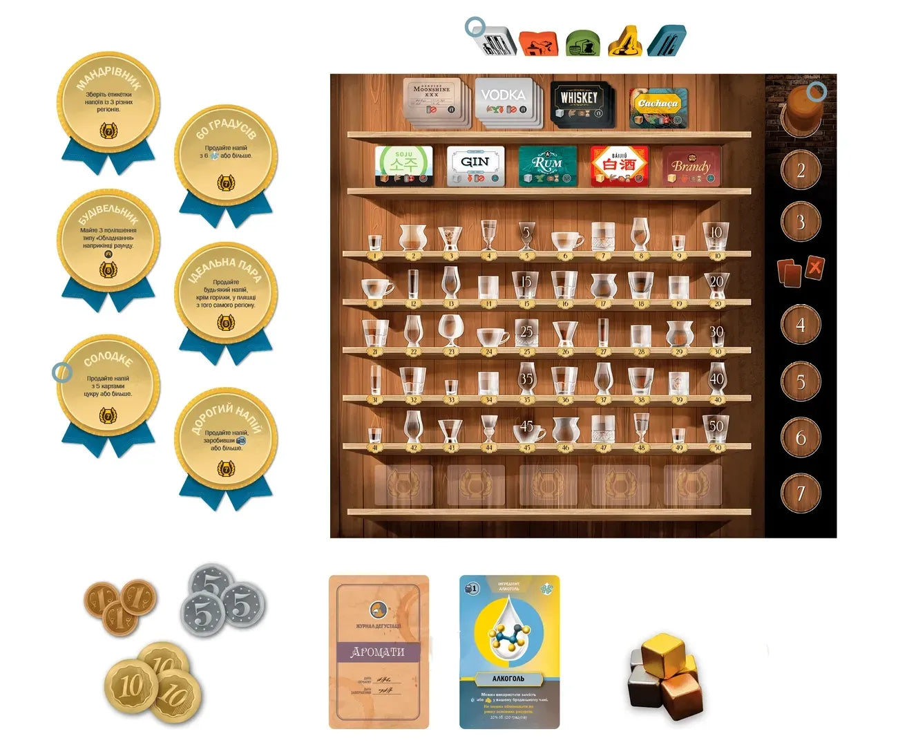 Настільна гра: Distilled. Таємниці напоїв + доповнення (комплект)