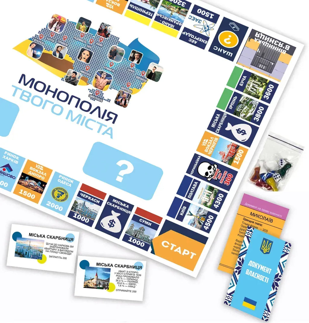 Настільна гра: Монополія твого міста (Монополія України)