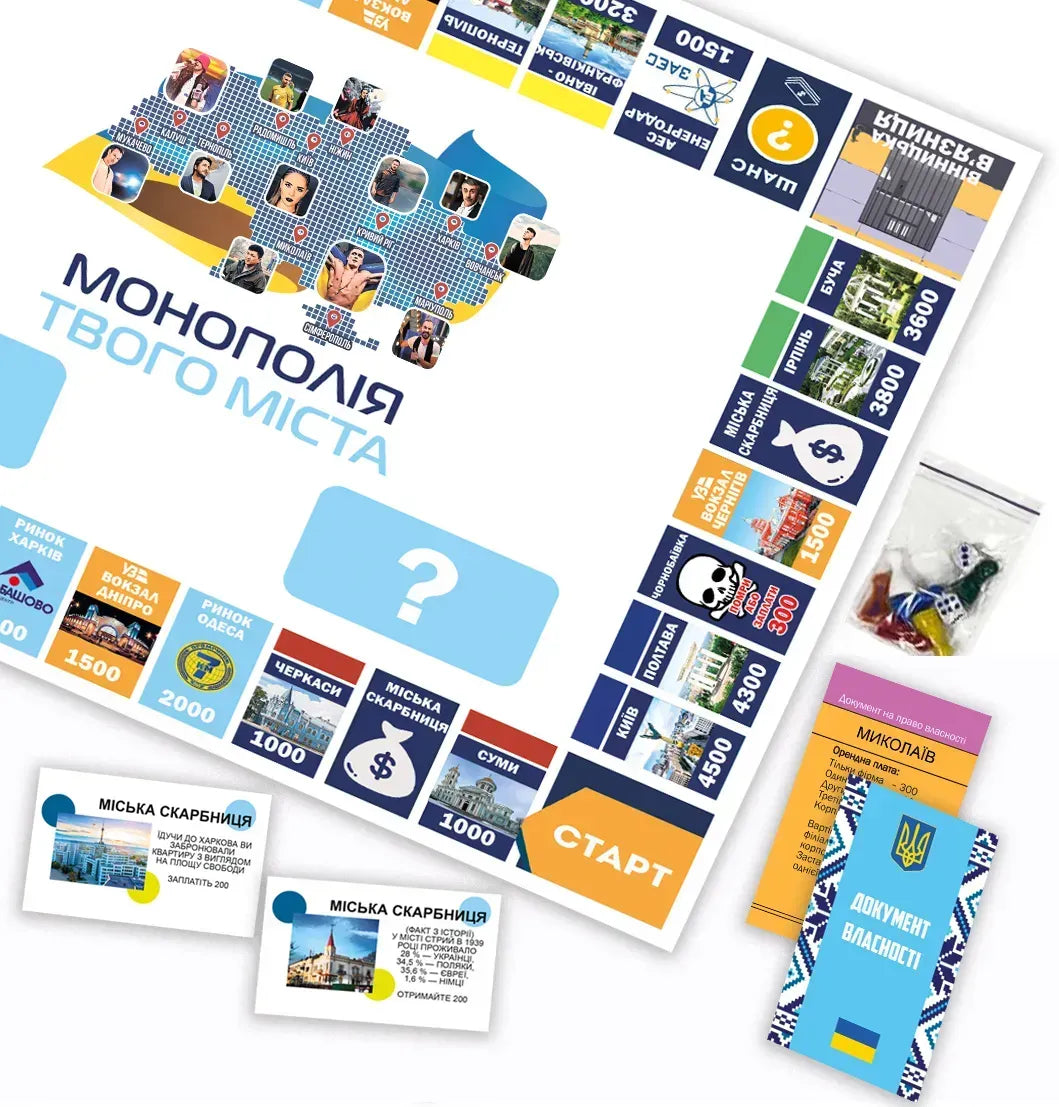 Настільна гра: Монополія твого міста (Монополія України)